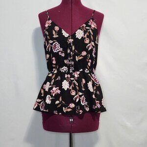 Maurices Sleeveless Peplum Tank Top with Elastic Waist - Size S